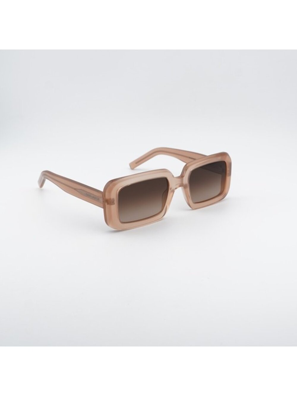 Saint Laurent SL534 SUNRISE 014 Sunglasses Orange Rectangle Frame, Brown Lenses - Picture 4 of 12